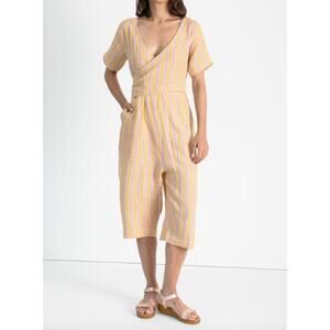 Rujuta Sheth New York Linen Wrap Tie Sunray Stripes Jumper Size Small